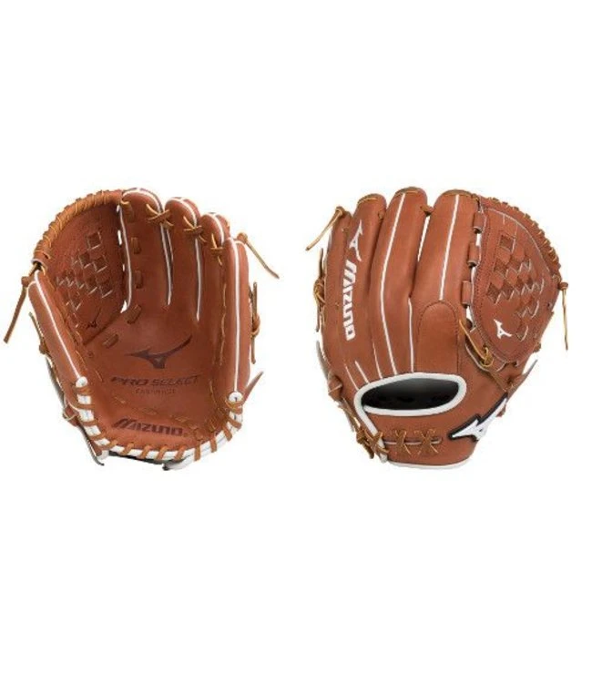 MIZUNO GPSF1200 Pro Select FP 12" Brown Fastpitch Glove 1 MIZUNO GPSF1200 Pro Select FP 12" Brown Fastpitch Glove